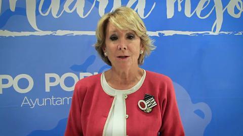 Esperanza Aguirre, en su intervención en Youtube