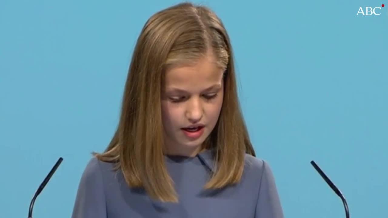 VÍDEO | La princesa Leonor lee el primer artículo de la Constitución
