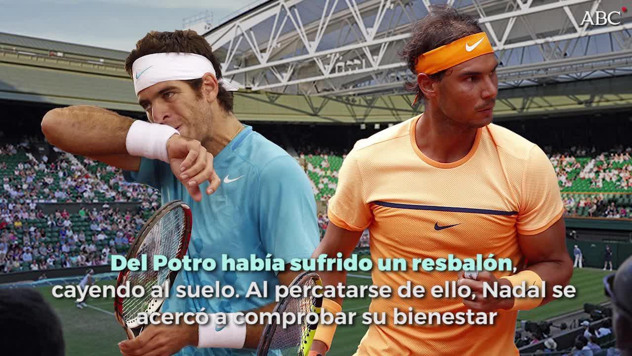 El gesto de deportividad entre Nadal y del Potro
