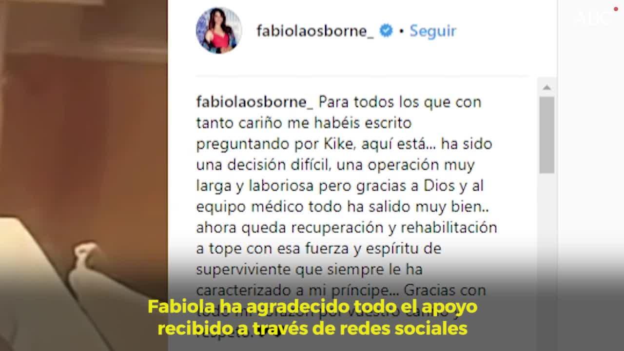 Fabiola Martínez y Bertín Osborne agradecen el apoyo que está recibiendo su hijo