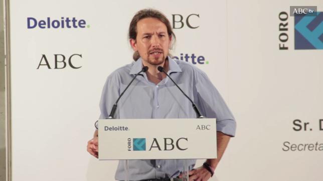 Pablo Iglesias, en el Foro ABC