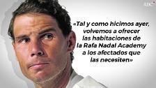 Rafa Nadal ofrece su academia para los afectados por las inundaciones en Mallorca