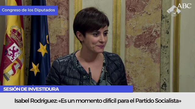 Vídeo: Isabel Rodríguez confiesa que «es un momento difícil para el PSOE»