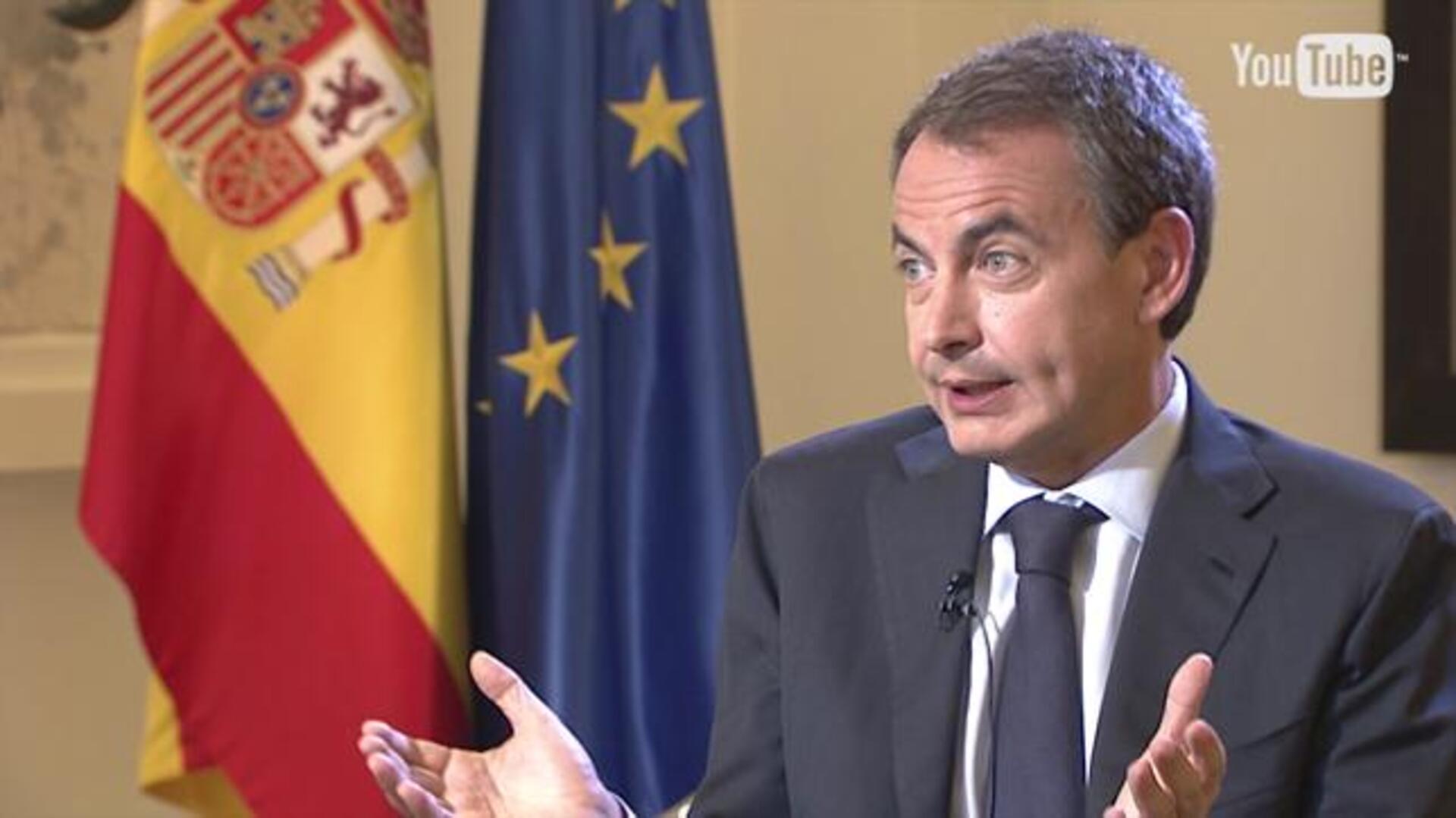 Zapatero da cuentas de su gestión en  YouTube