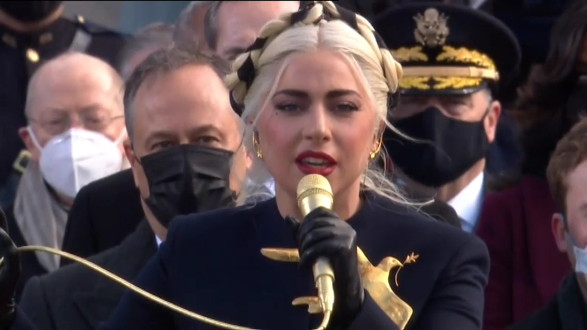 Lady Gaga actúa en la investidura de Joe Biden