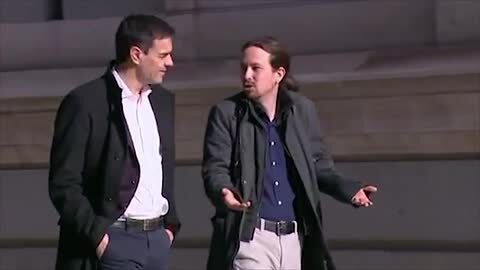 Pablo Iglesias y Pedro Sánchez, en una imagen de archivo