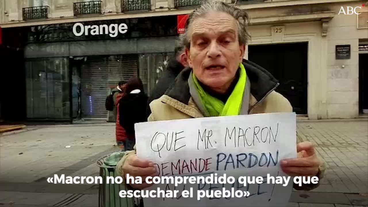 Pierre, manda un mensaje al presidente francés Emmanuel Macron a través de la cámara de ABC