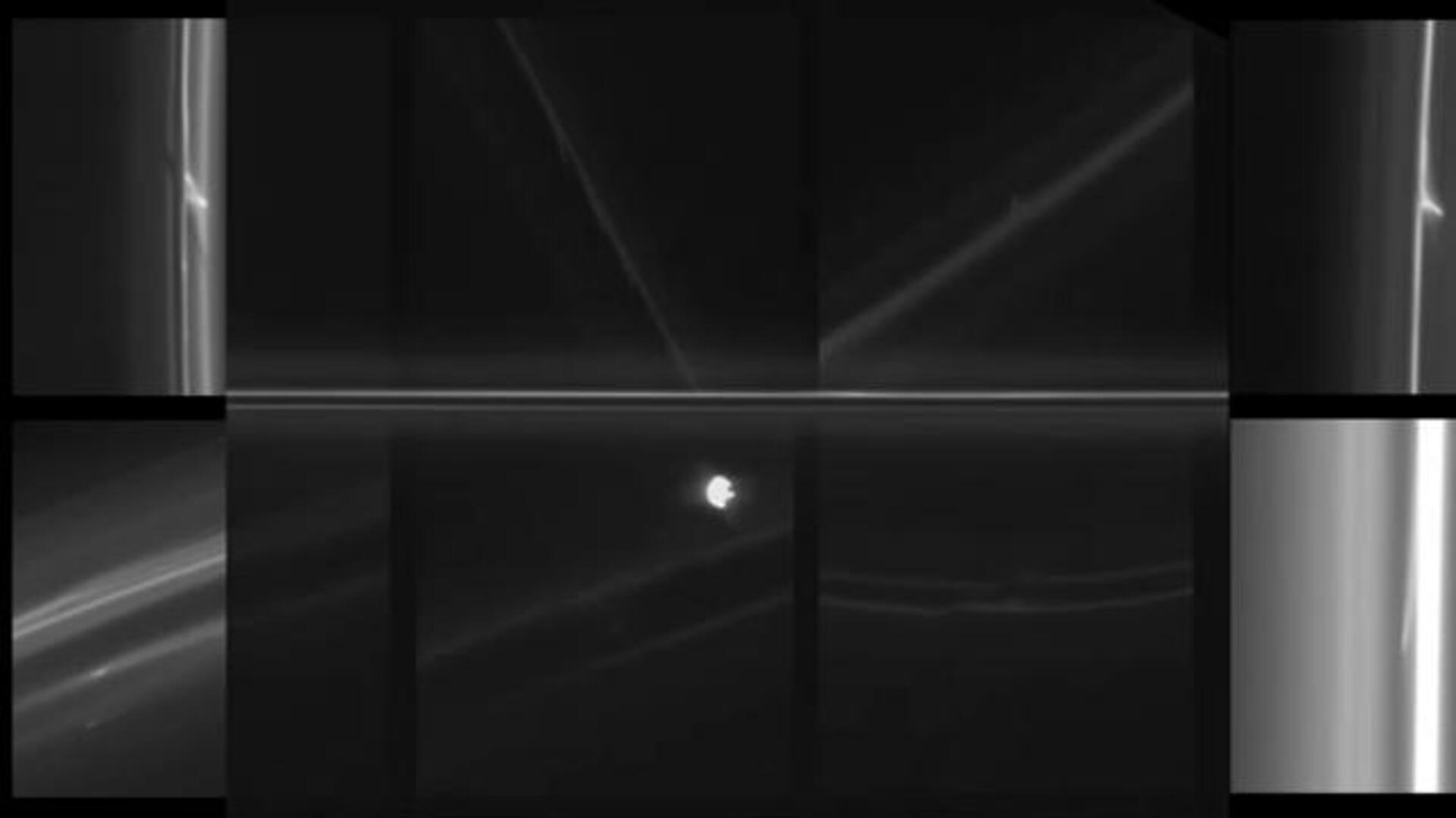 Extraños objetos perforan un anillo de Saturno