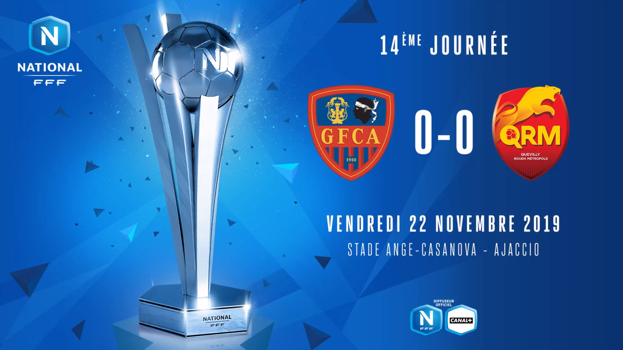 J14 | GFC Ajaccio - Quevilly Rouen Métropole (0-0)