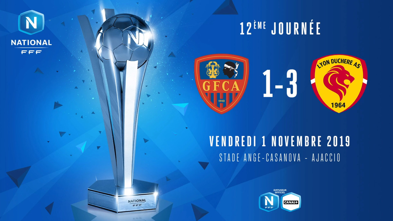 J12 | GFC Ajaccio-Lyon Duchère(1-3)