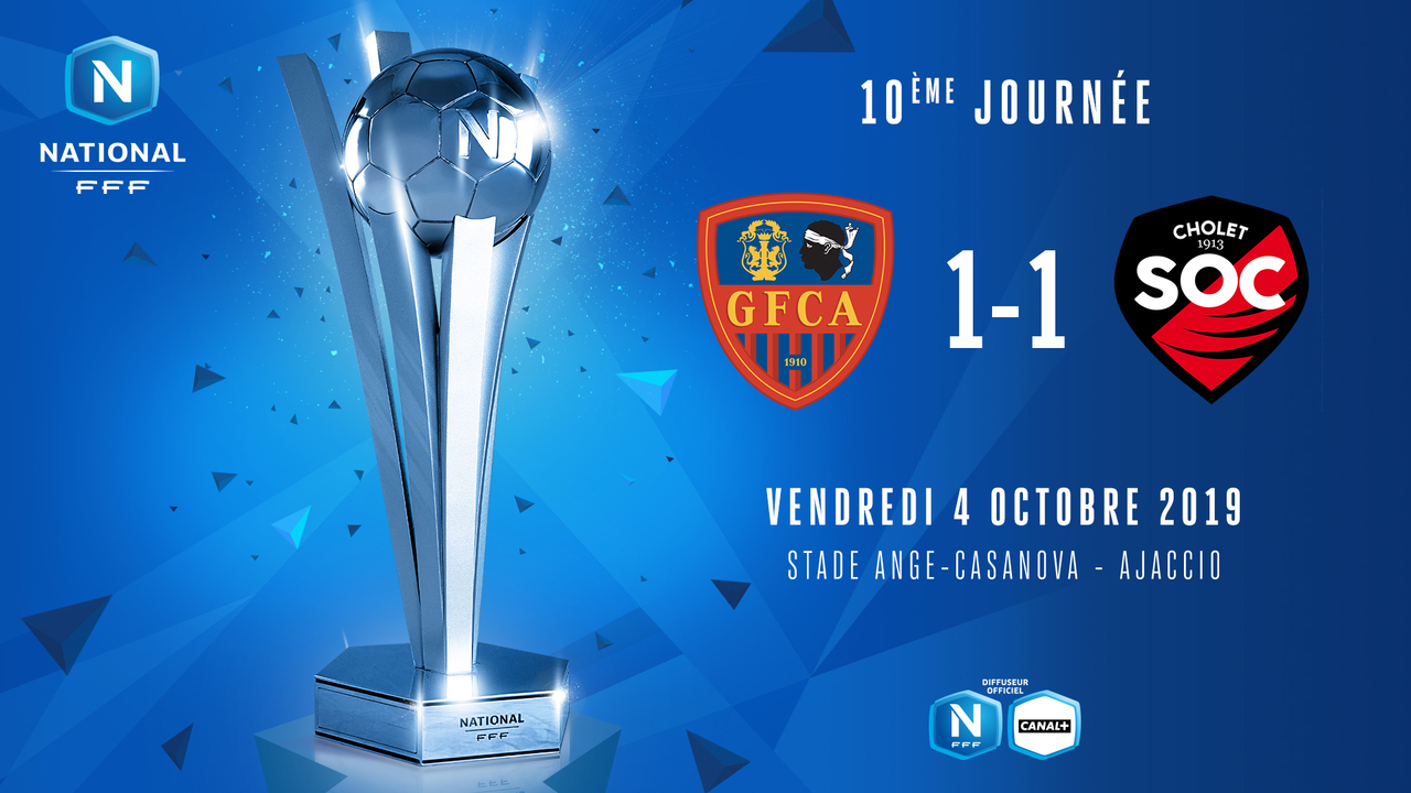 J10 | GFC Ajaccio - SO Cholet (1-1)
