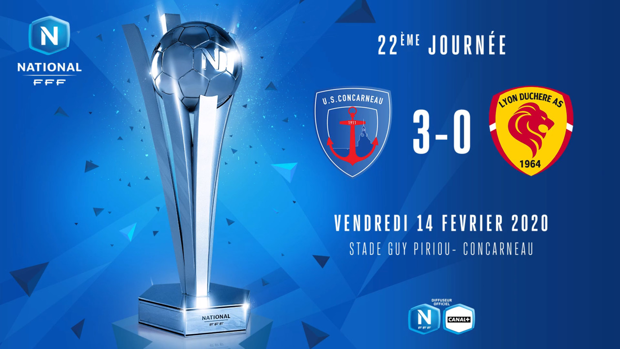 J22 | US Concarneau - Lyon-Duchère AS (3-0)