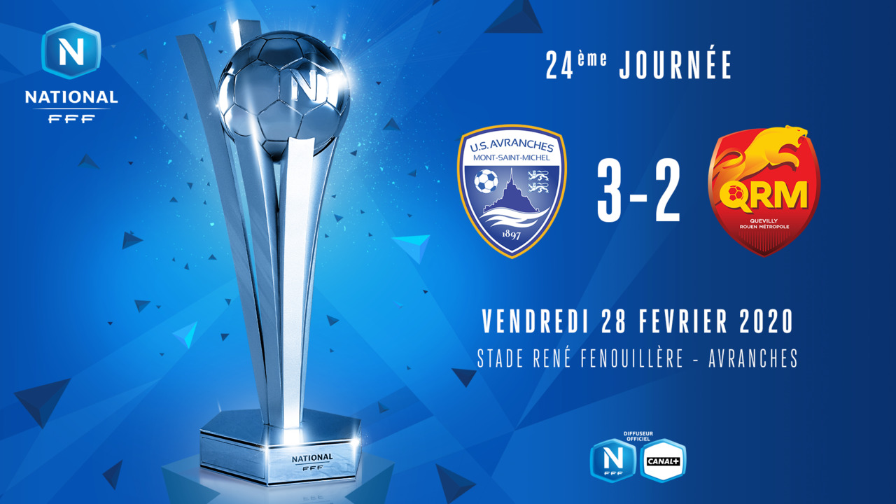 J24 | US Avranches MSM - Quevilly Rouen Métropole (3-2)
