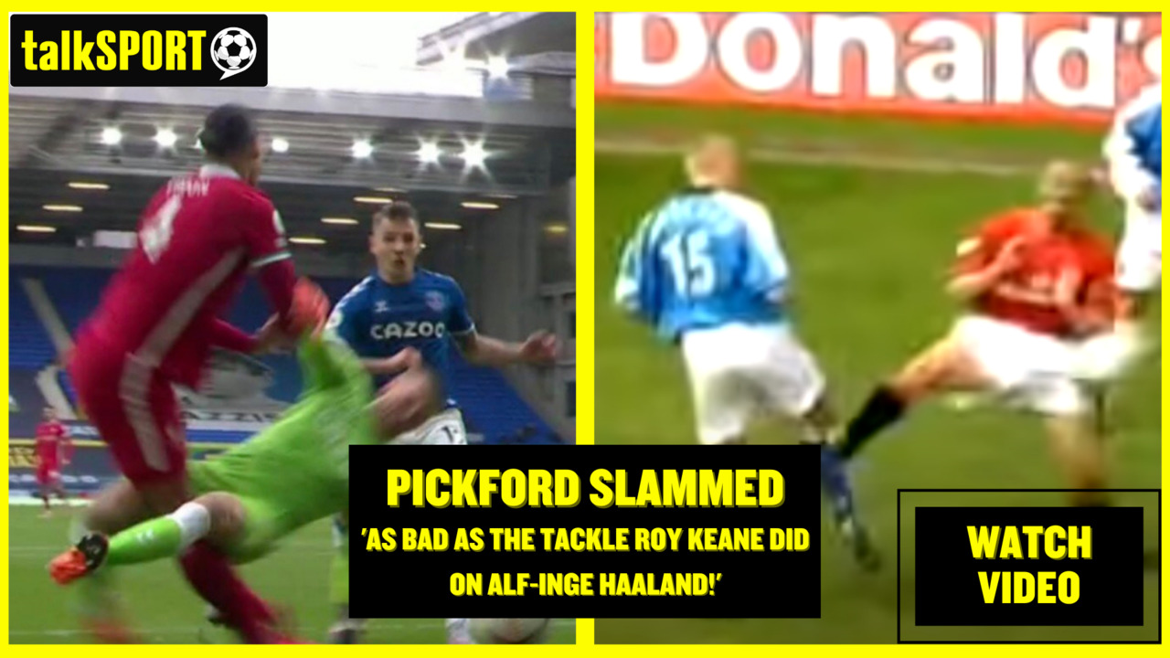 Jordan Pickford Challenge On Liverpool S Virgil Van Dijk Called As Bad As Roy Keane On Haaland As Everton Goalkeeper Slammed For Horrendous Tackle