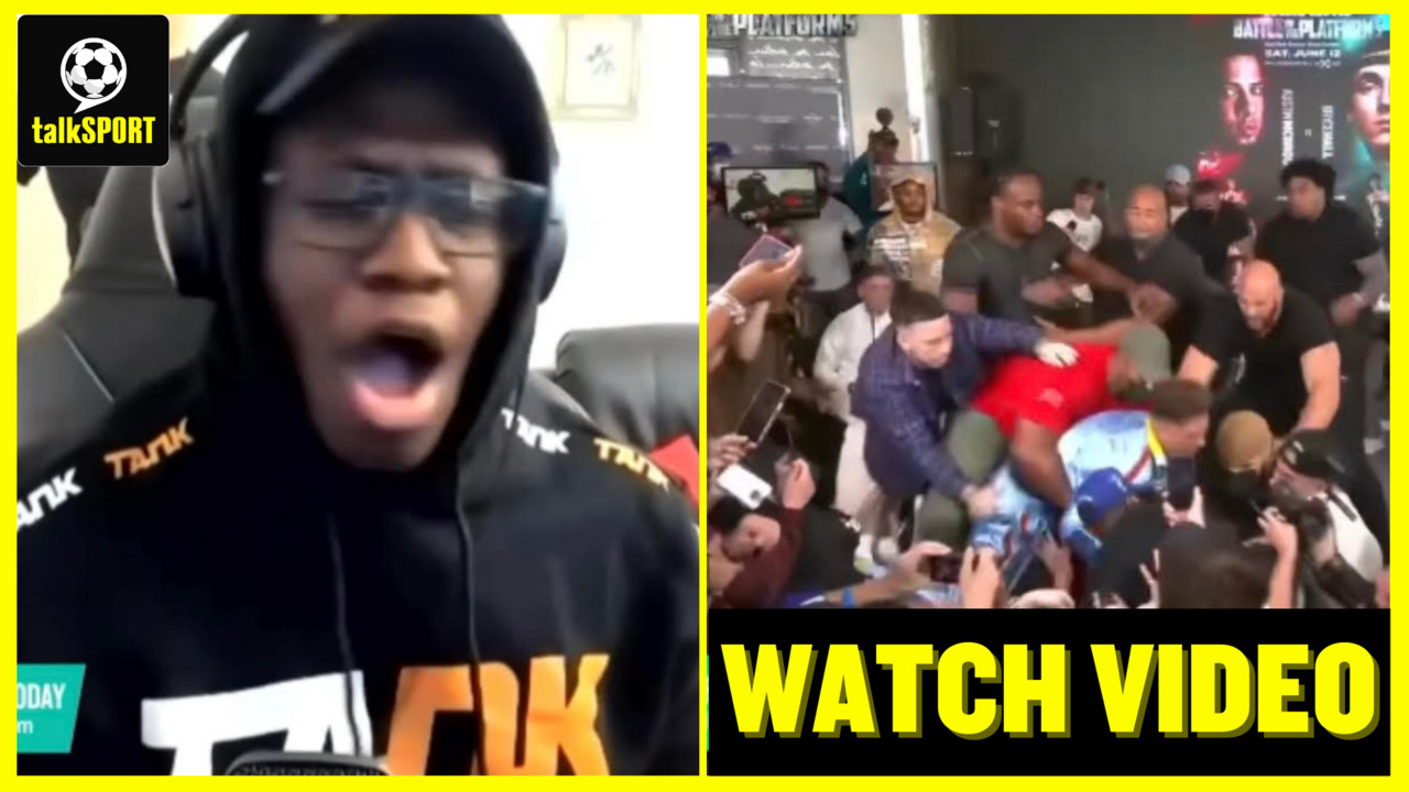 Youtubers Vs Tiktokers Boxing Press Conference Descends Into Chaotic Brawl As Bryce Hall And Austin Mcbroom Follow In Jake Paul S Footsteps Deji Trash Talks And Anesongib Jokingly Calls Out Canelo
