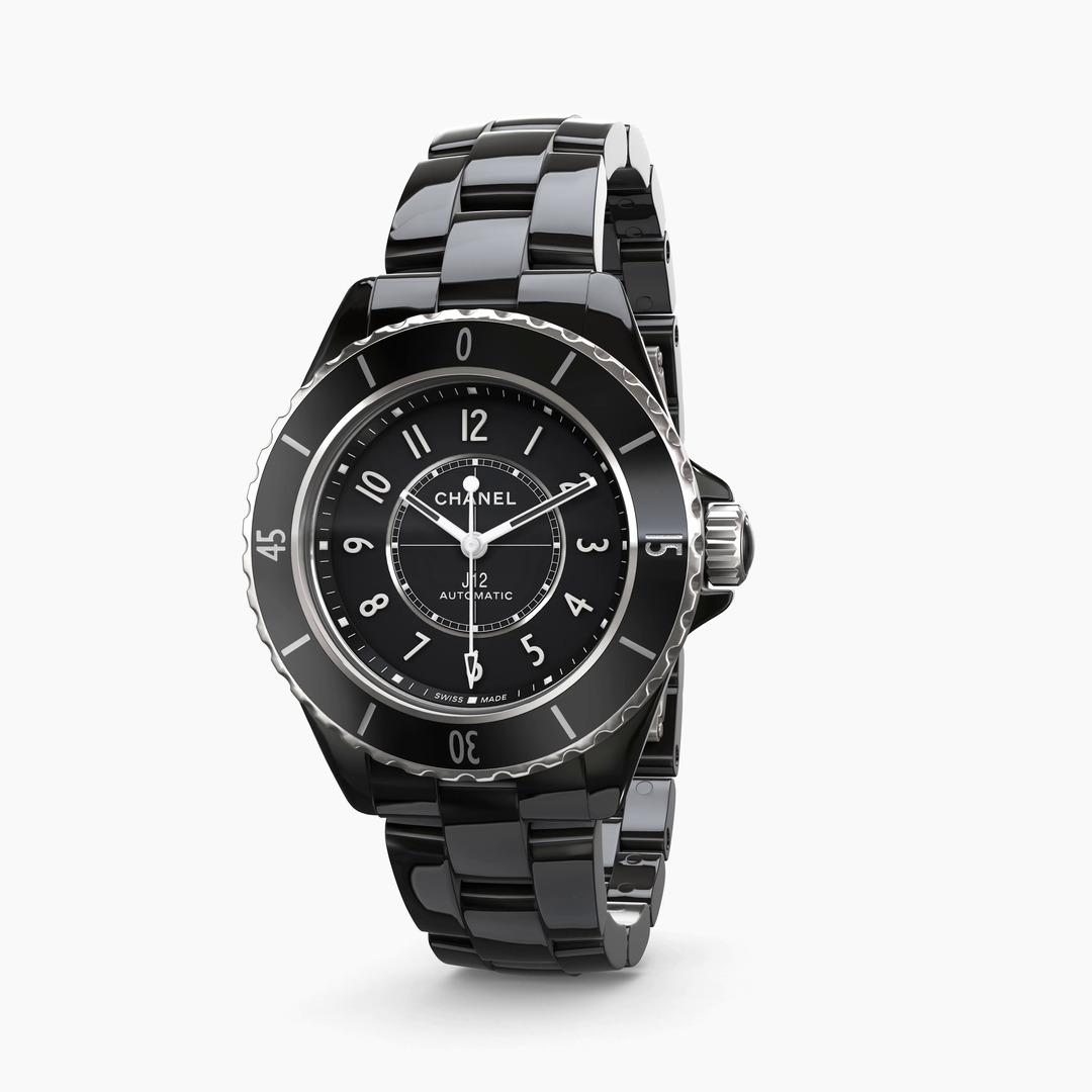 J12 watch Calibre 12.2, 33 mm - Black ceramic | CHANEL شانيل