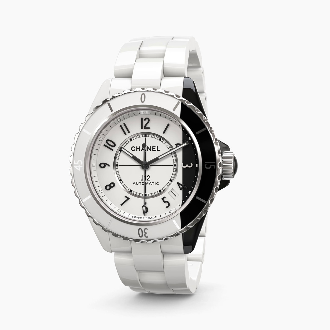 J12 Paradoxe Watch Caliber 12.1, 38 mm - White ceramic | CHANEL
