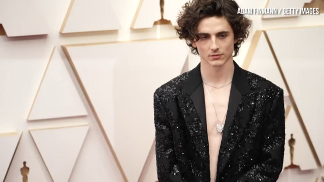 Timothée Chalamet's goes shirtless at the 2022 Oscars