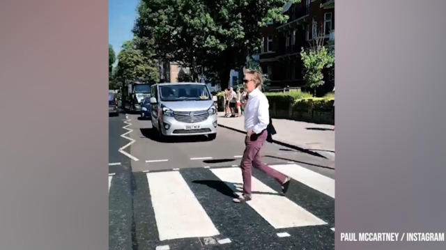 Abbey Road zebra crossing repainted in coronavirus lockdown