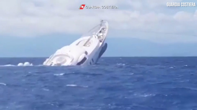 super yacht sinks off coast of italy