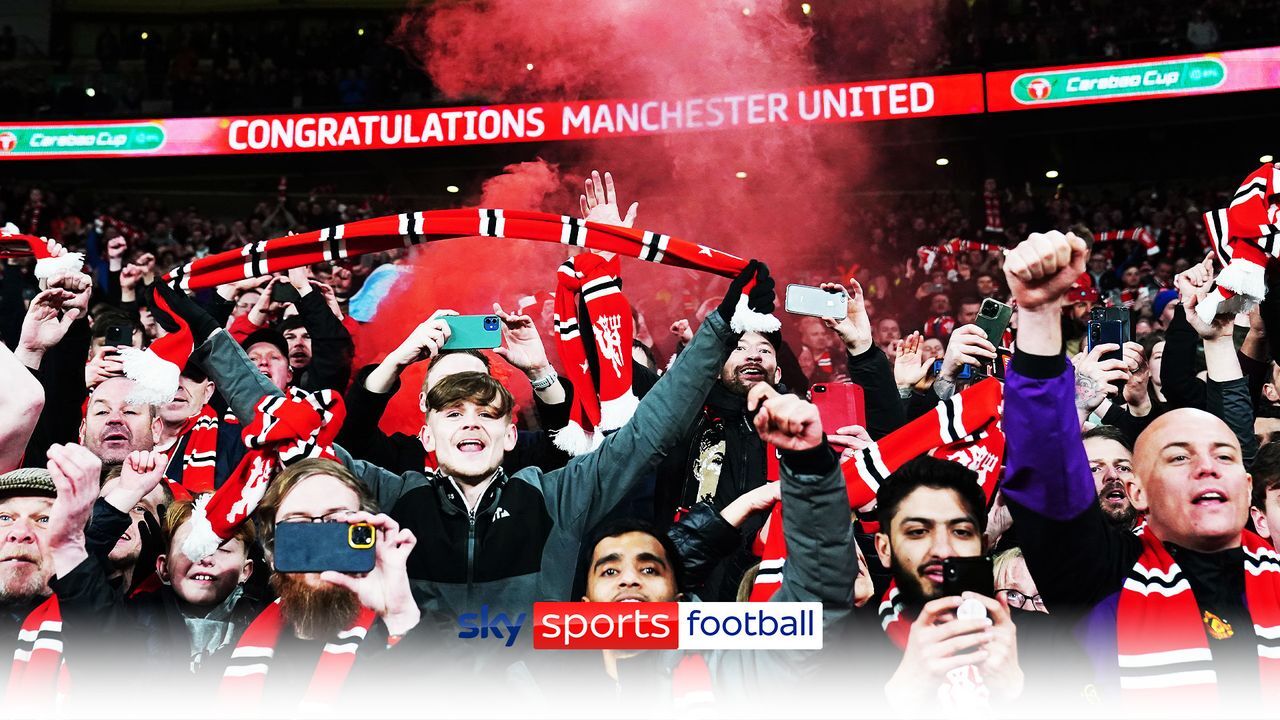 Manchester United fans celebrate in the stands! | Video Watch TV Show | Sky Sports