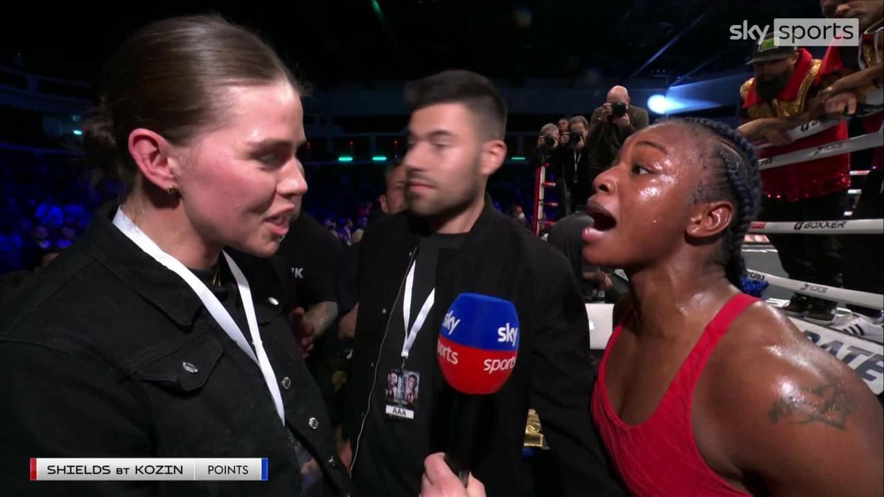 Claressa Shields and Savannah Marshall clashed and were separated after the Americans victorious UK debut Boxing News Sky Sports