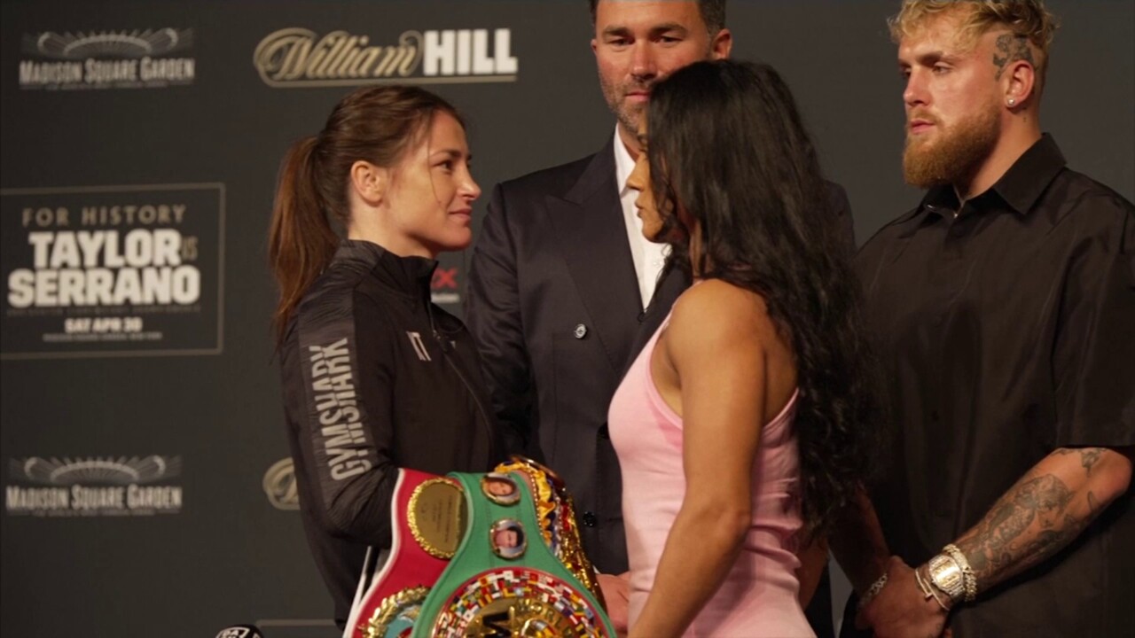 Katie Taylor vs Amanda Serrano Irishwoman weighs in heavier as both look in peak shape ahead of undisputed clash Boxing News Sky Sports