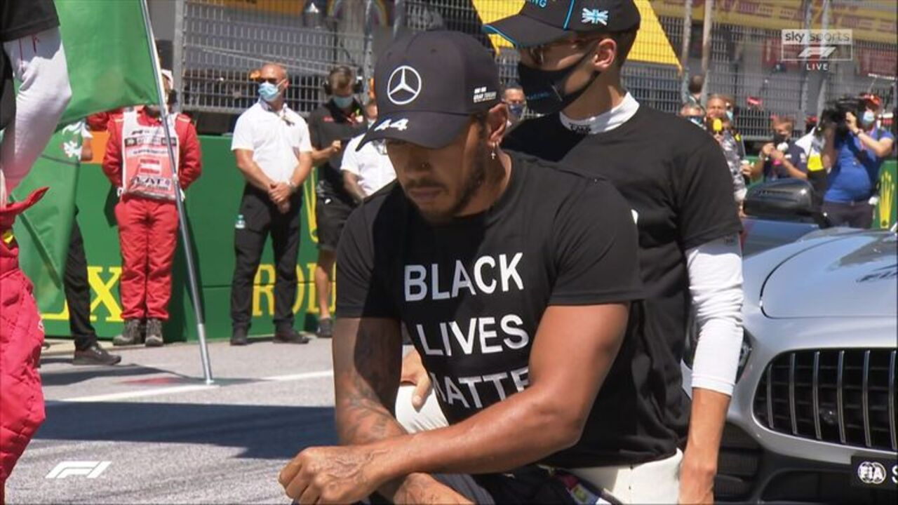 Lewis Hamilton takes a knee as F1 returns, but some drivers choose not to join him World News Sky News