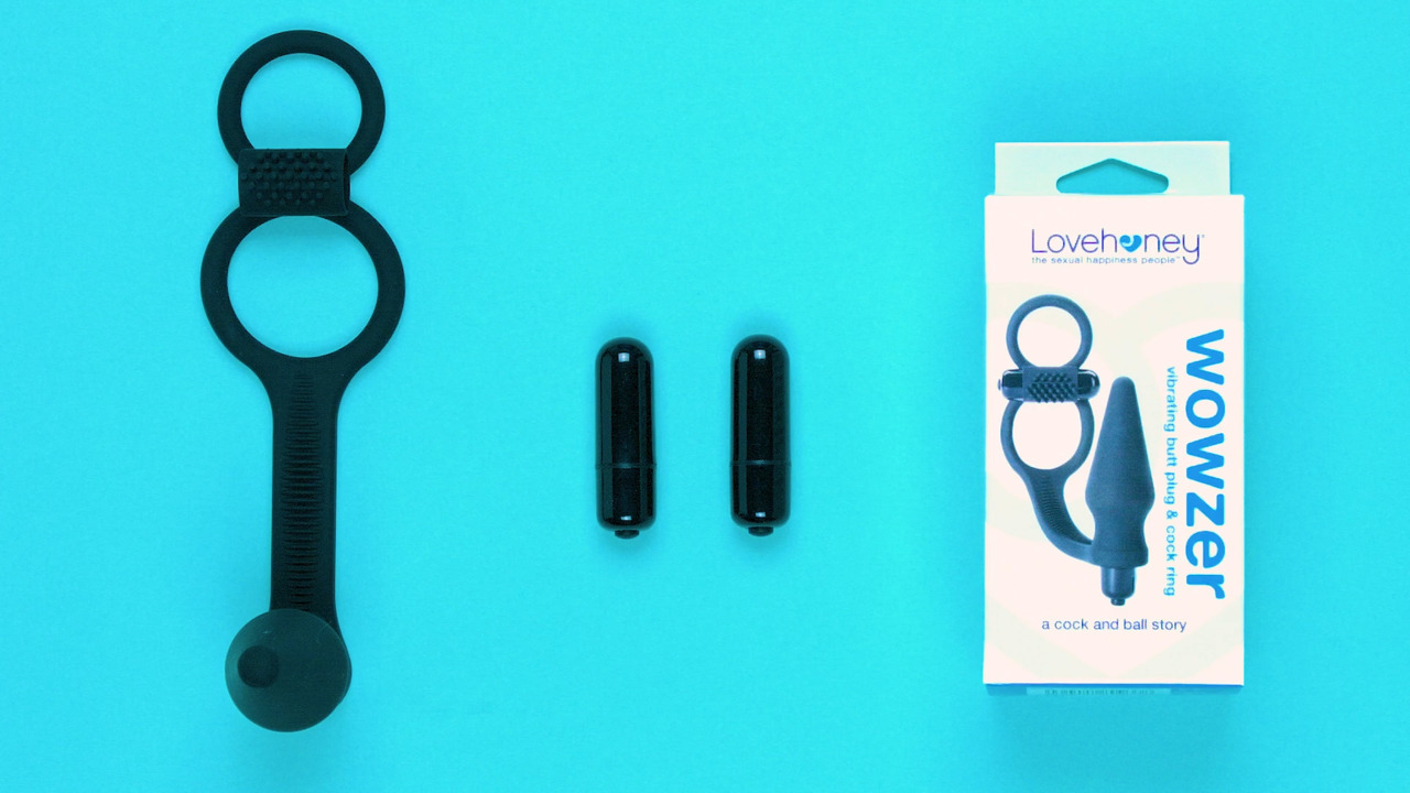 Lovehoney Wowzer 7 Function Double Cock Ring and Vibrating Butt Plug -  Lovehoney