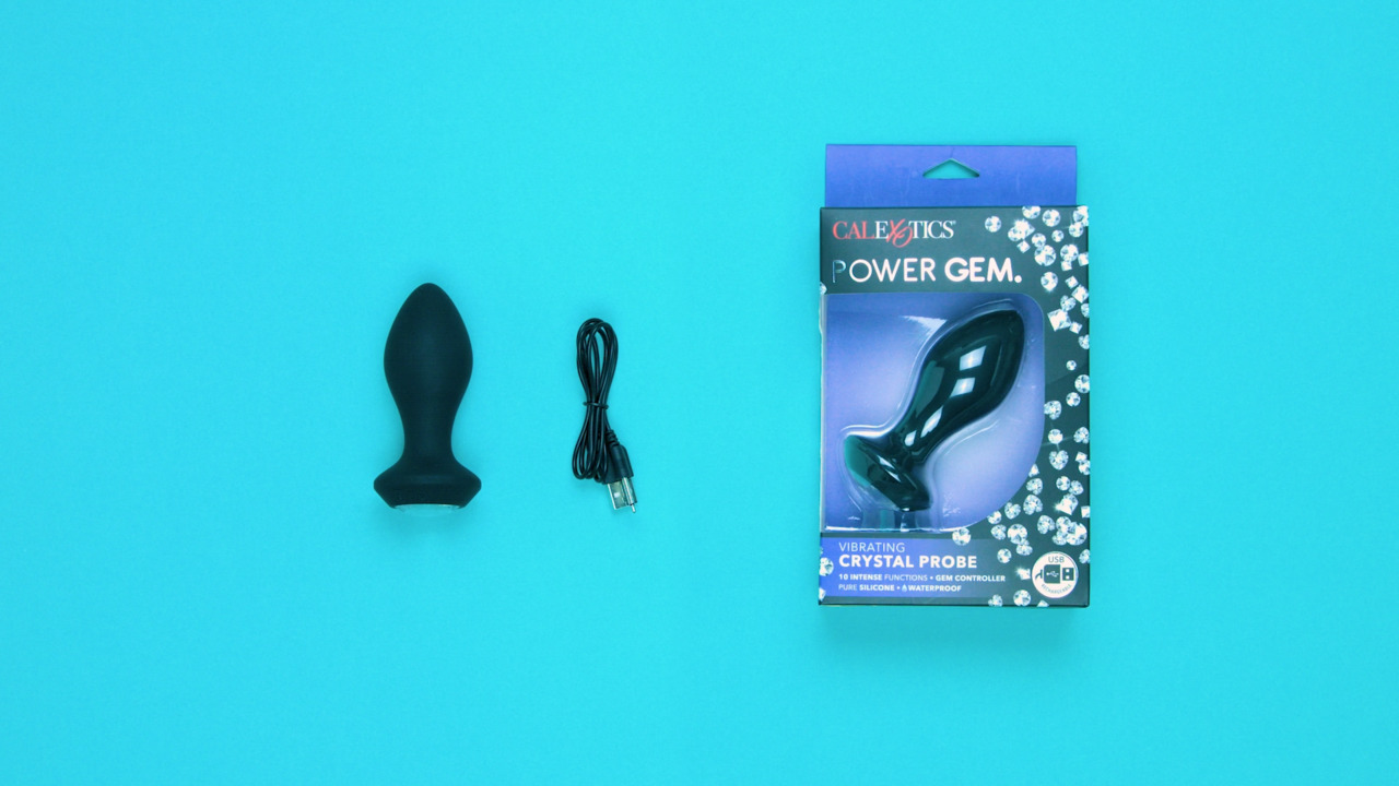 Power Gem Rechargeable Vibrating Silicone Butt Plug 3 Inch photo image