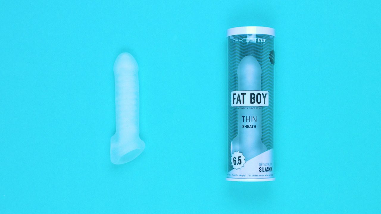 Perfect Fit Fat Boy Thin 6.5 Inch Penis Sleeve with Ball Loop - Lovehoney AU