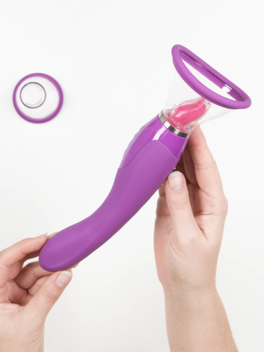 Fantasy for Her Vibrating Pussy Pump and Tongue Vibrator Kit