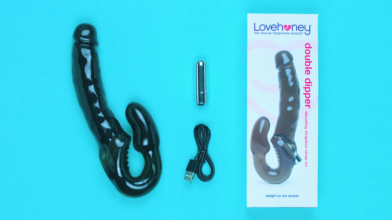 Lovehoney Double Dipper Vibrating Strapless Strap-On Dildo 7 Inch