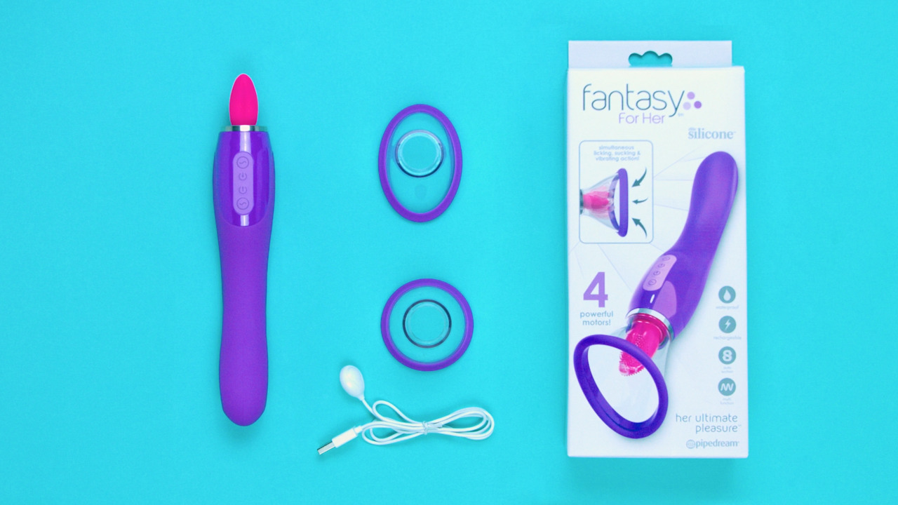 Fantasy for Her Vibrating Pussy Pump and Tongue Vibrator image