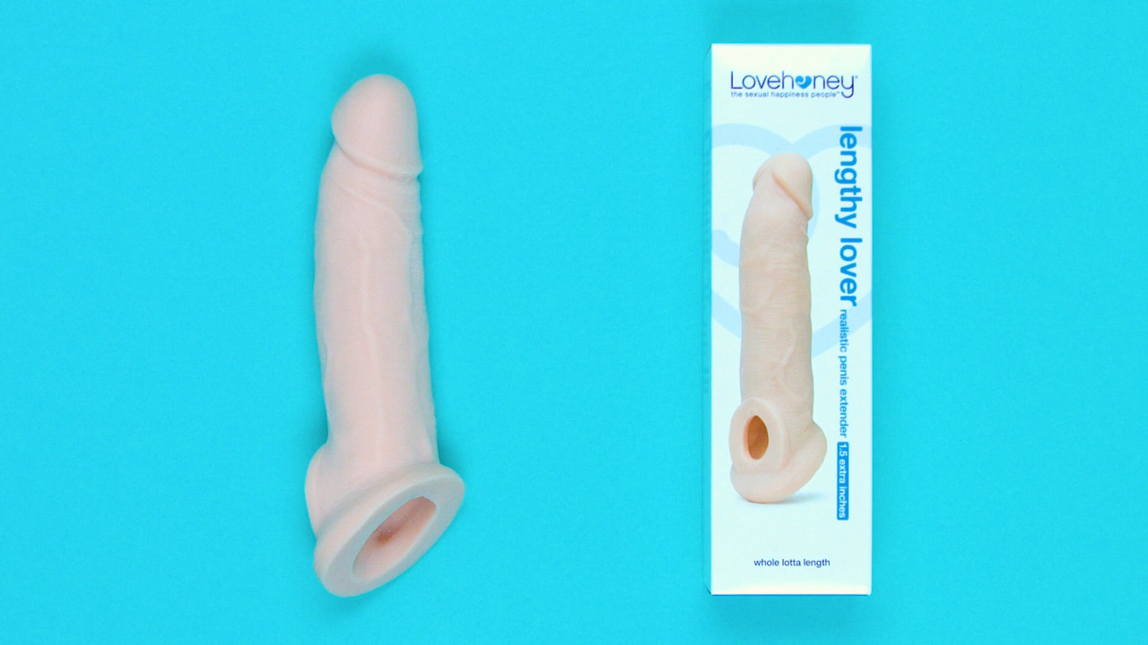 Lovehoney Real-Feel Penis Extender 1.5 Inch with Ball Loop - Flesh Pink image