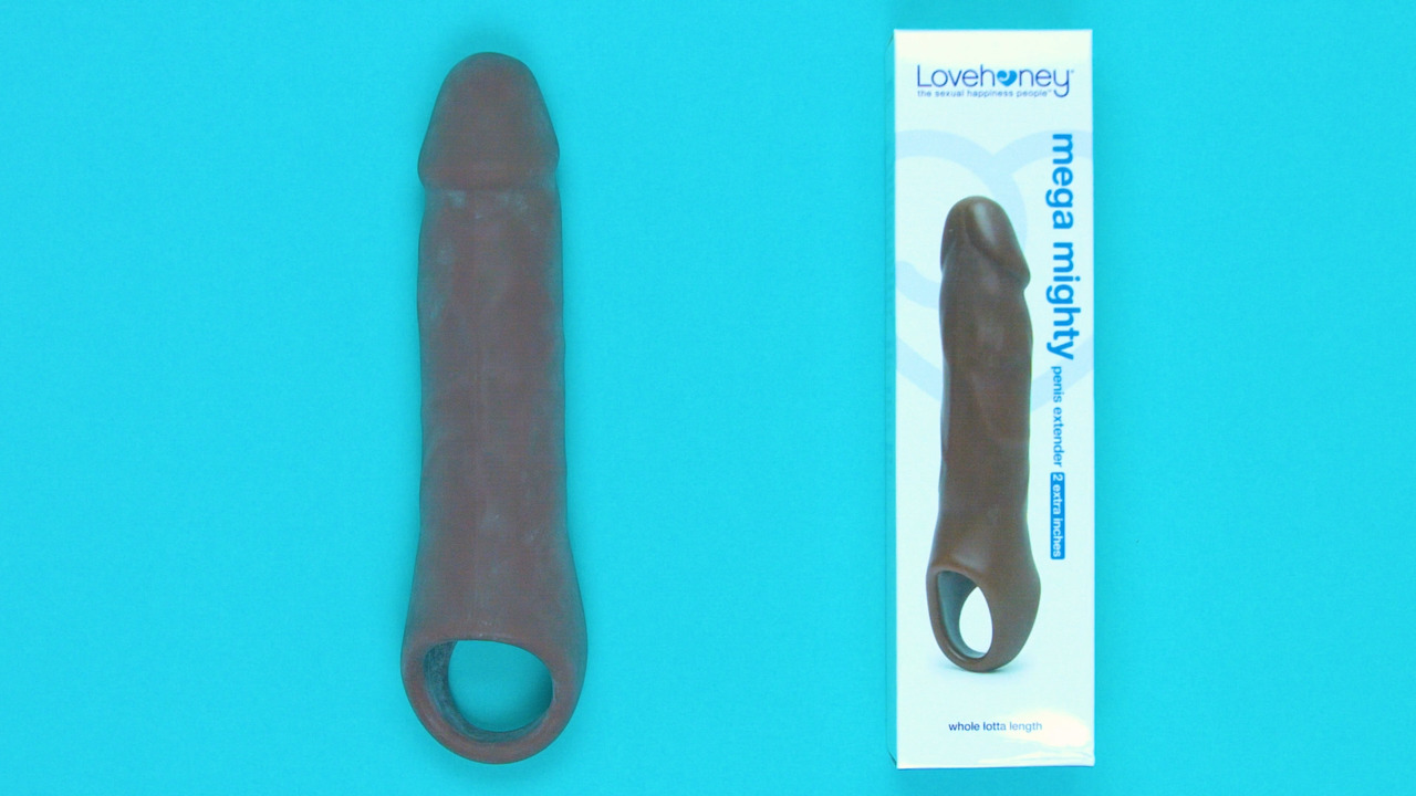 Lovehoney Real-Feel Penis Extender 1.5 Inch with Ball Loop - Flesh Brown photo photo