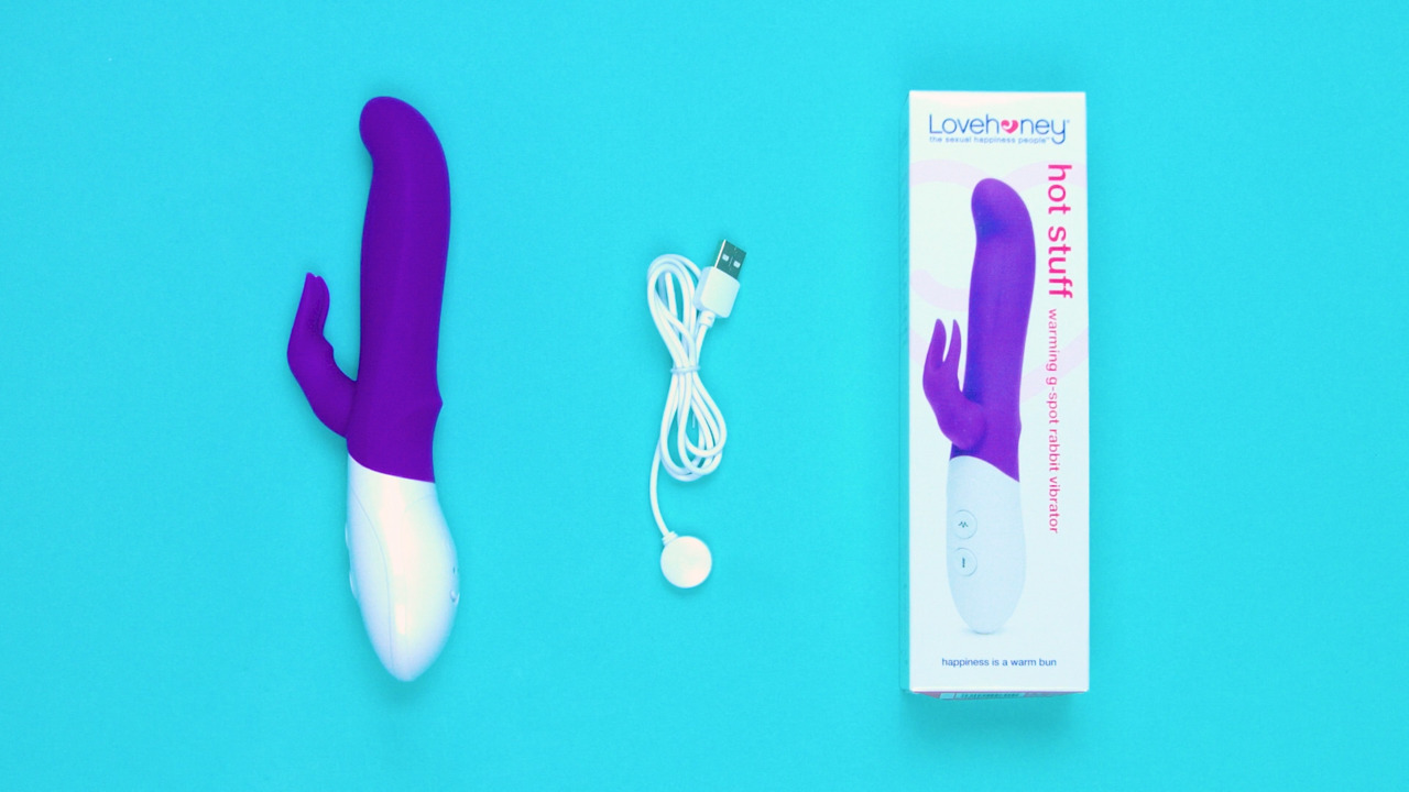 Lovehoney Hot Stuff Warming G-Spot Rechargeable Rabbit Vibrator - Lovehoney  US