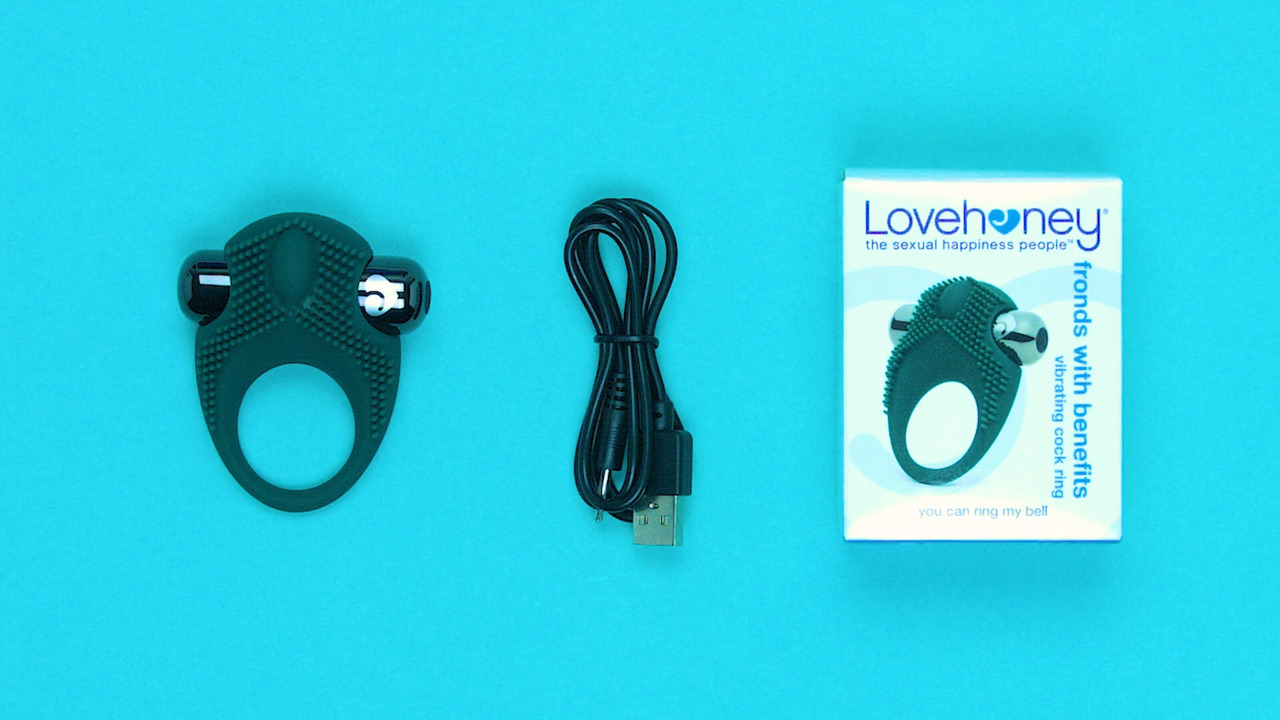 Lovehoney Fronds with Benefits Rechargeable Textured Vibrating Cock Ring -  Lovehoney