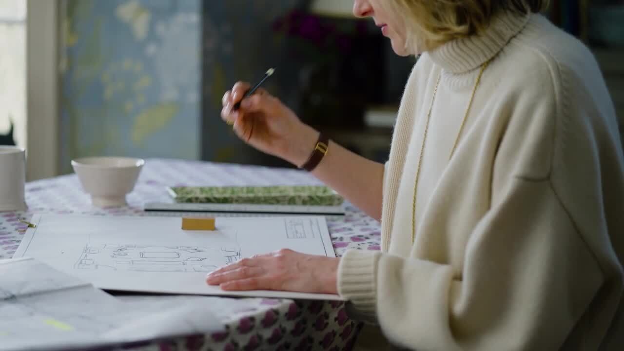 Laying out the summer sitting room