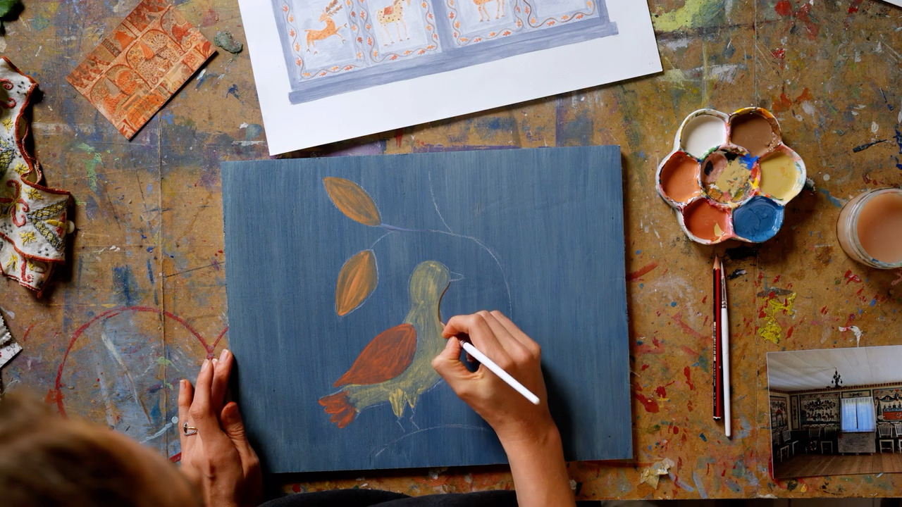 A Swedish-inspired painted sideboard - Part 3 - Painting a practice panel