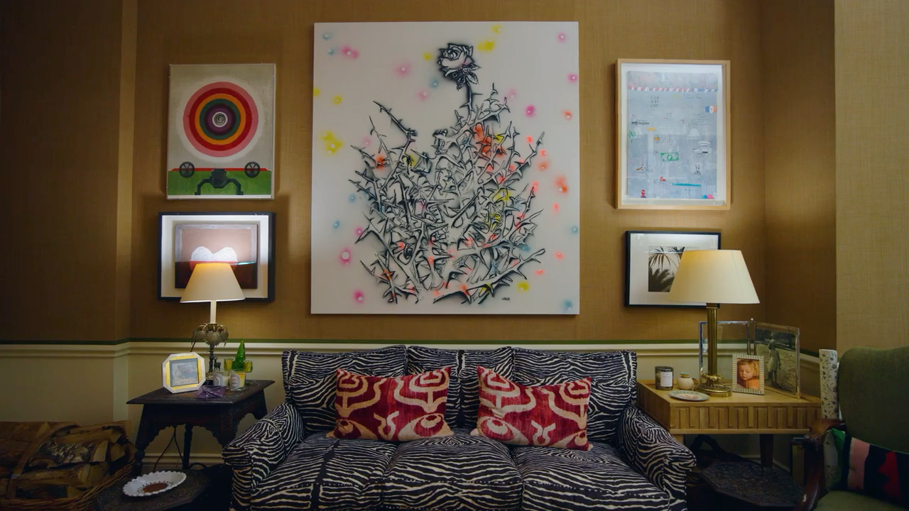 The textured, light sitting room