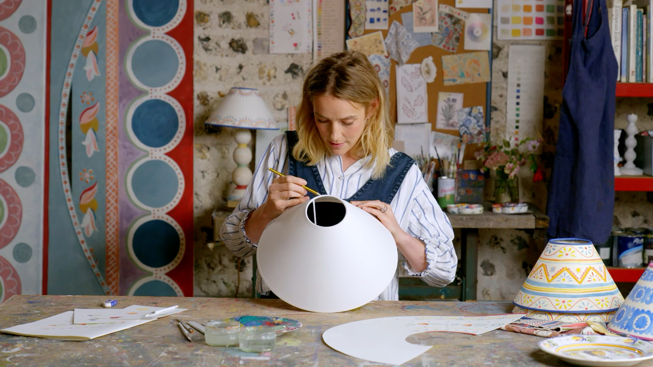 A painted lampshade - Part 3 - Preparing to paint