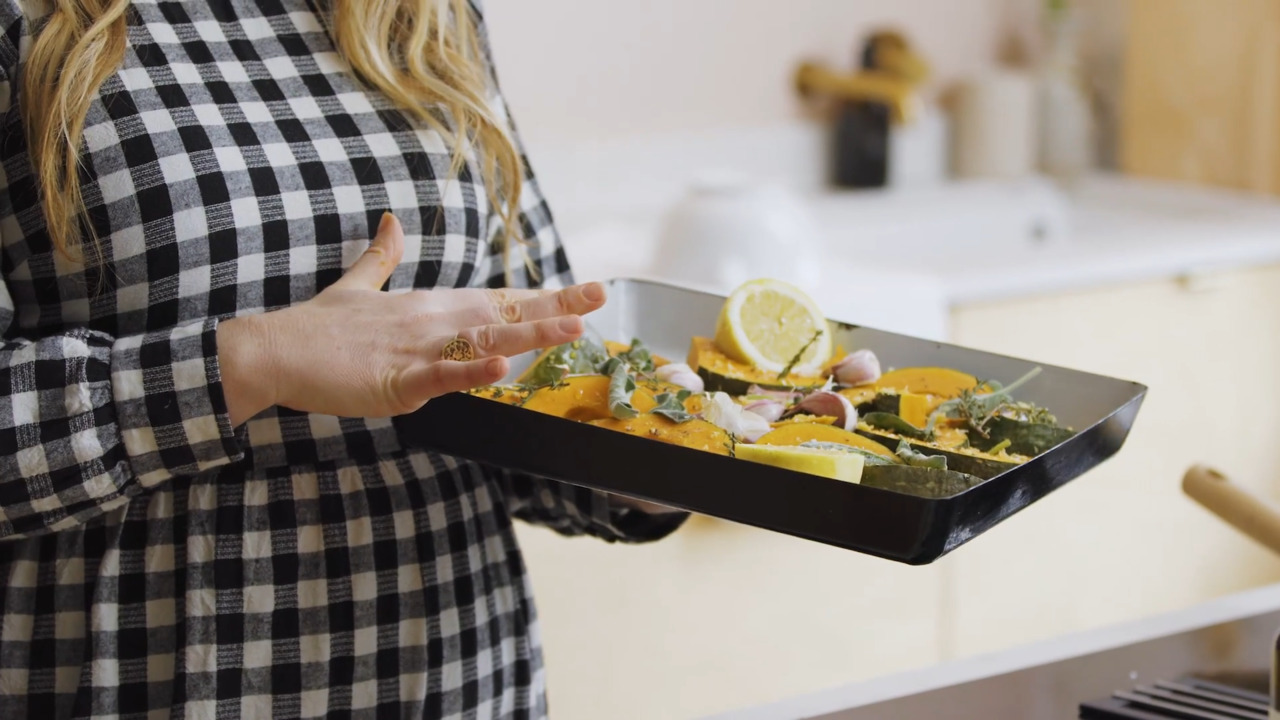 Roast squash, mascarpone and crispy sage galette - part 1