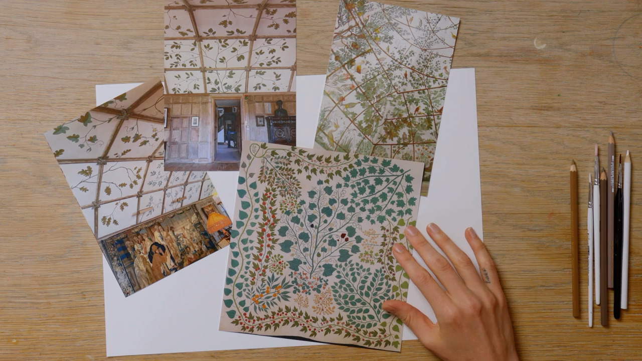 A foliage ceiling mural - Part 1 - Inspiration and colour palette