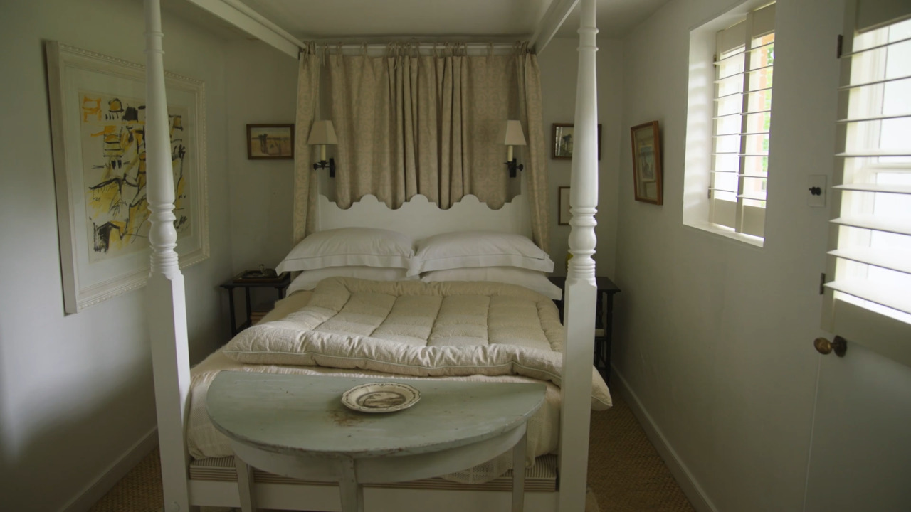 The guest bedrooms