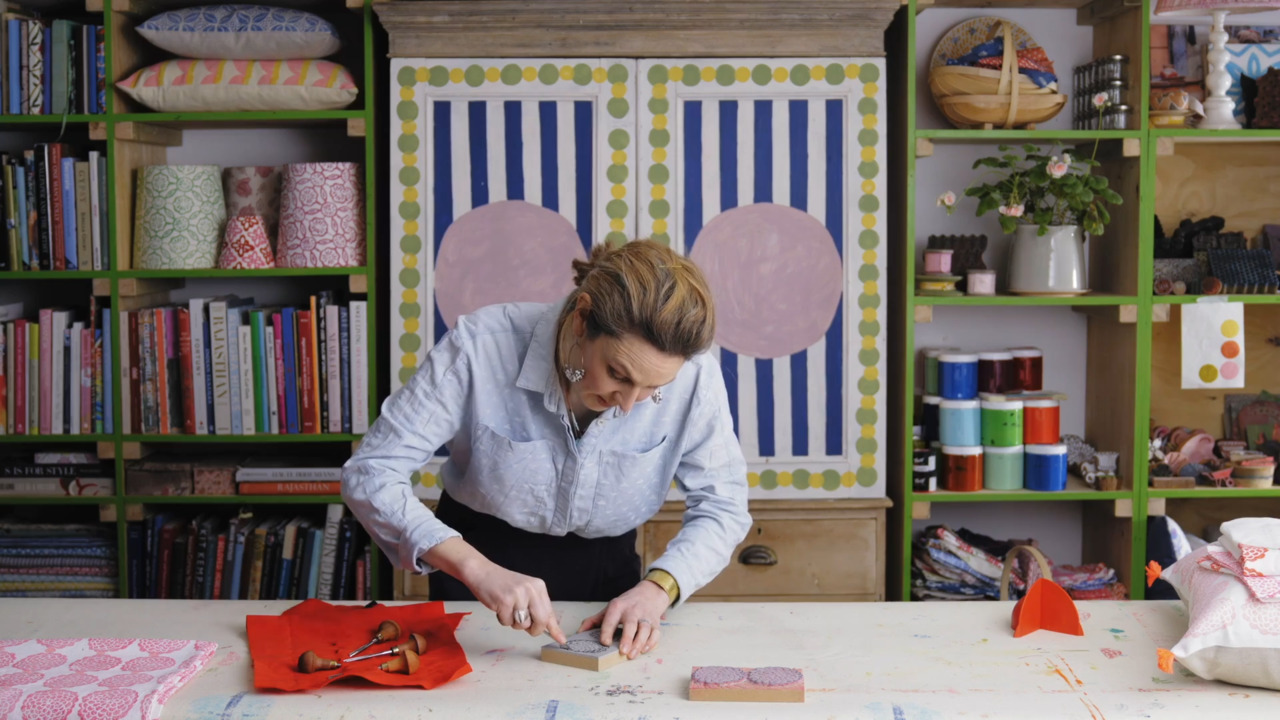 Large marigold printed fabric - part 1