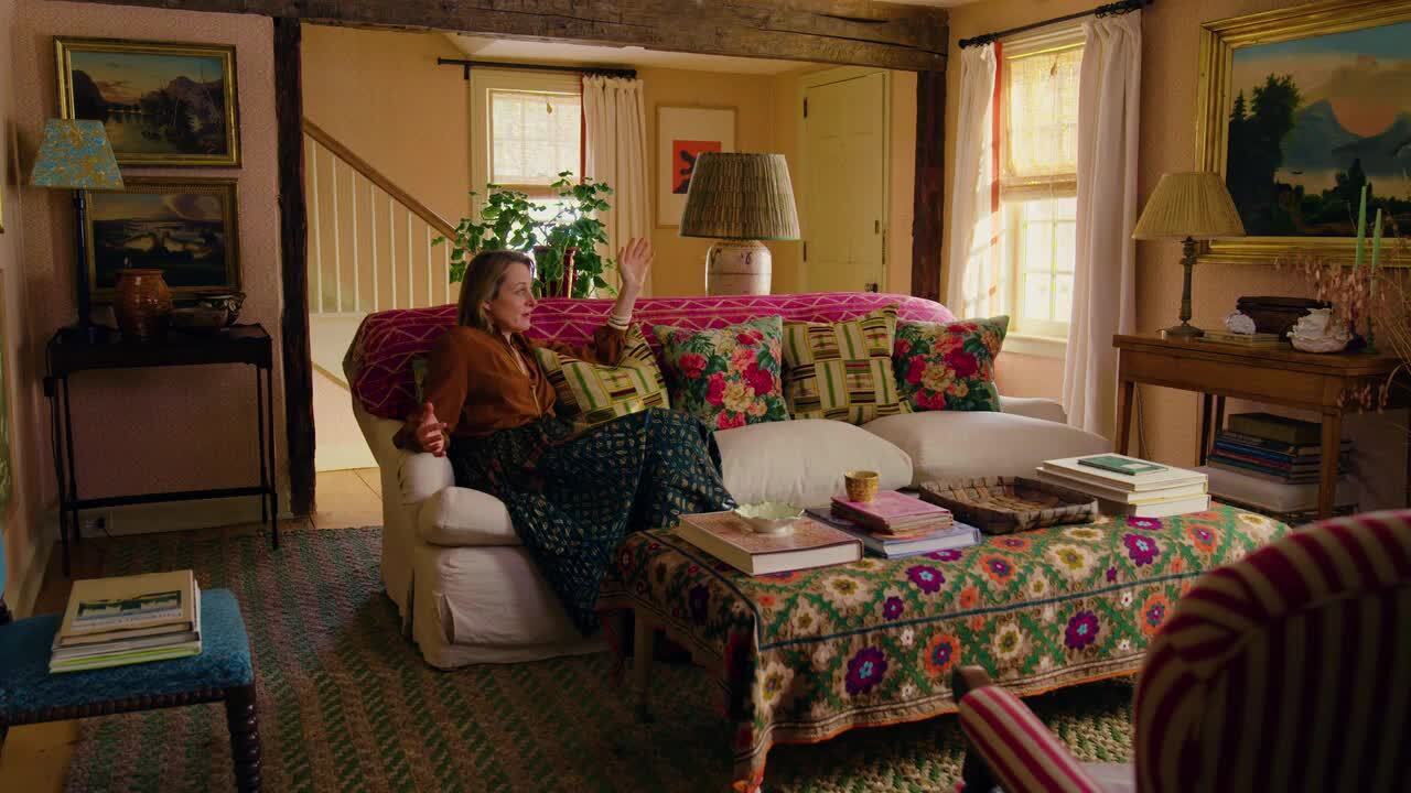 Colour and pattern in the winter sitting room 