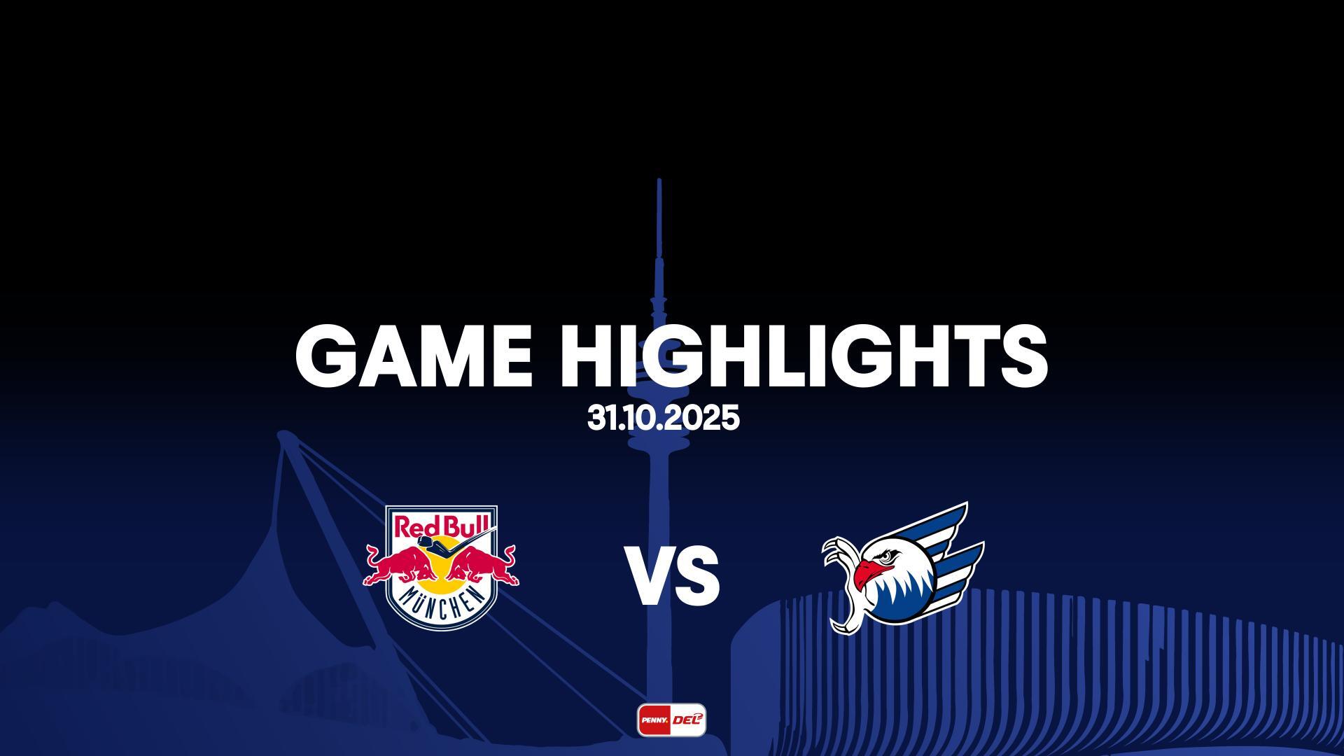 Highlights: EHC Red Bull München vs. Adler Mannheim (31.10.2025)