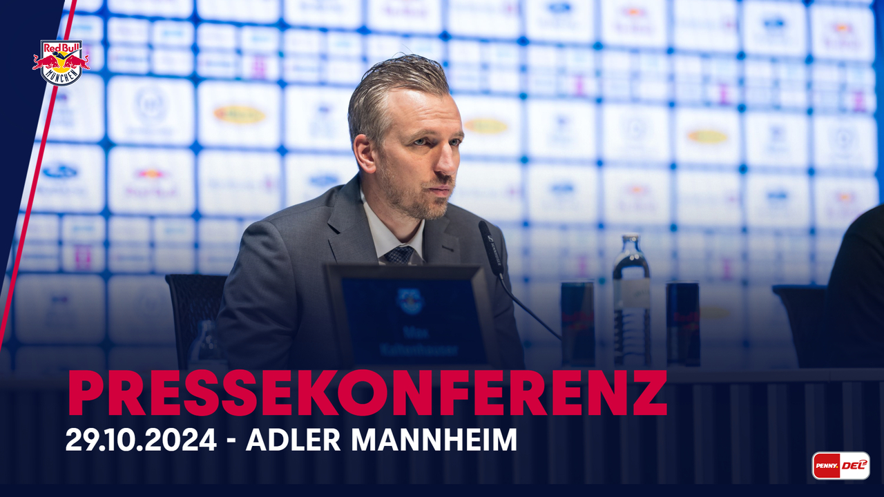 Pressekonferenz: EHC Red Bull München vs. Adler Mannheim (29.10.2024) 