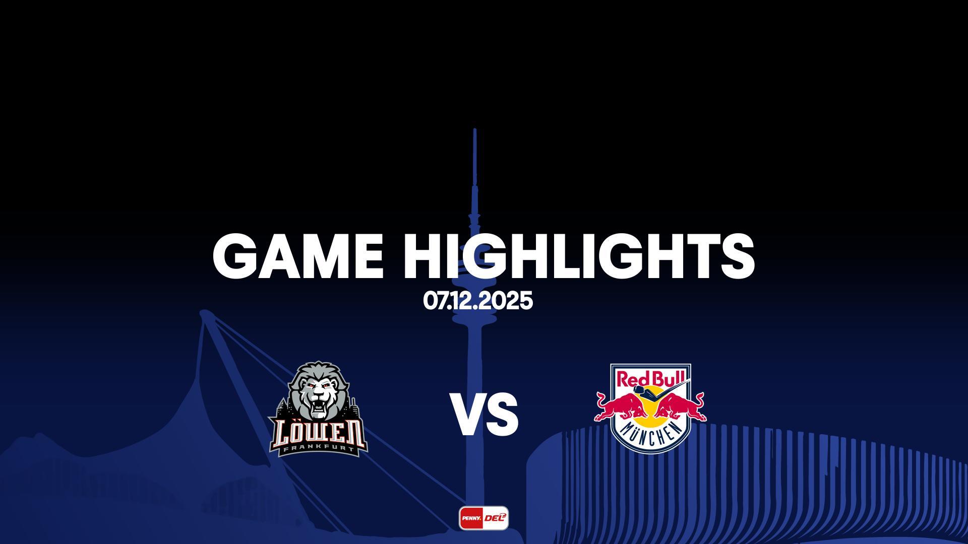 Highlights: Löwen Frankfurt vs. EHC Red Bull München (07.12.2025)